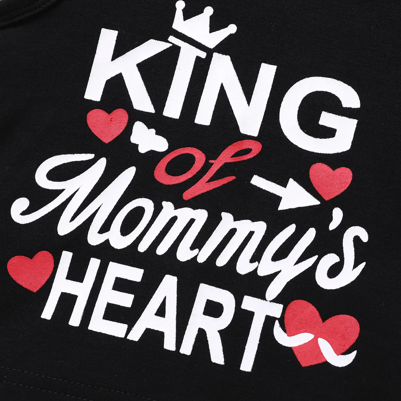 2pcs Baby Boy Letter Print Hooded Tank Top & Ripped Shorts Set Black image 3