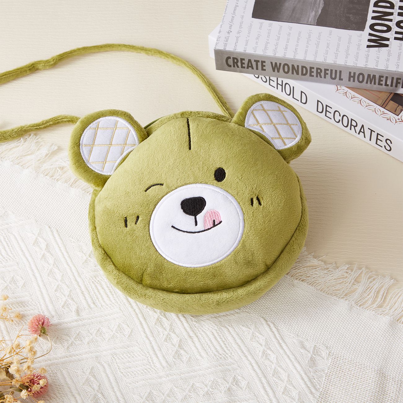 Multi-functional Key/coin Purse With Stylish Cartoon Pattern, Shoulder/cross-body Dual-use Bag