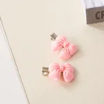 2-pack Adult/kids/toddler/baby Pink heart-shaped bangs, broken hair clips Coral