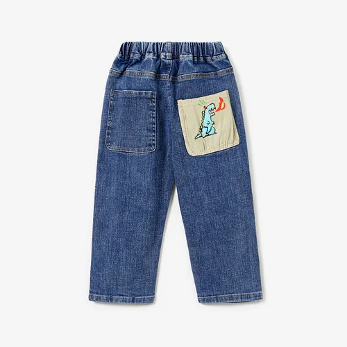 Kid Boy Dinosaur Patch Cotton Jean/Pant