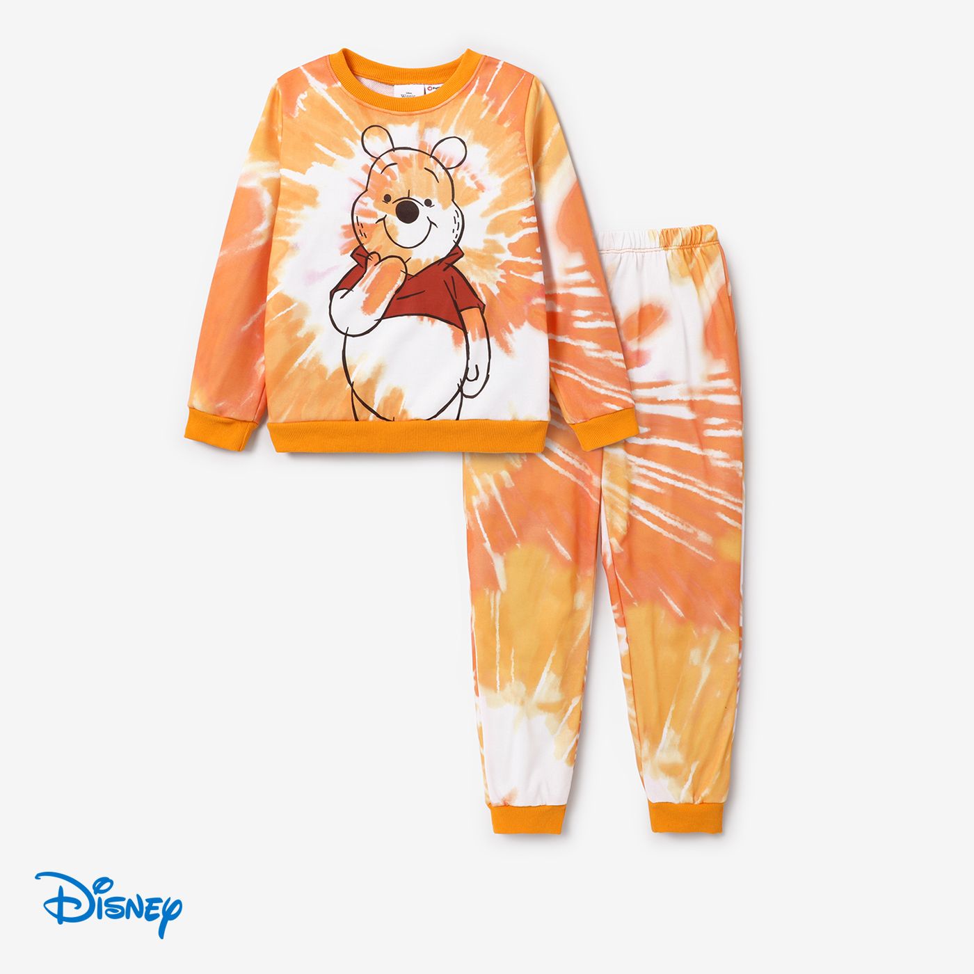 

Disney Winnie the Pooh Kids Girl/Boy Tie Dye Long-sleeve Top and Pants Set