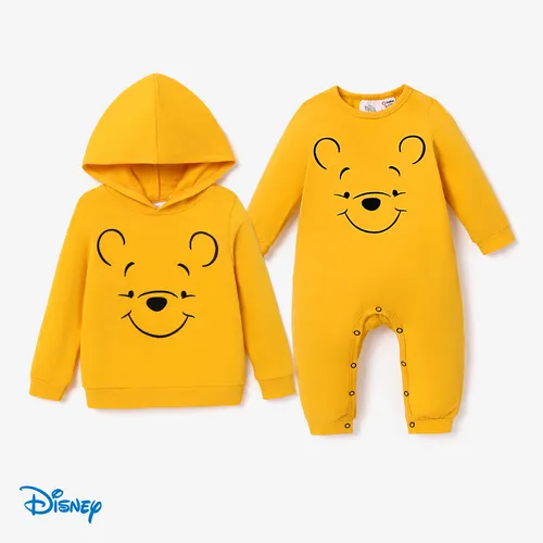 Disney Winnie the Pooh Siblings Cotton Classic Character Emoji Print Hooded Top 