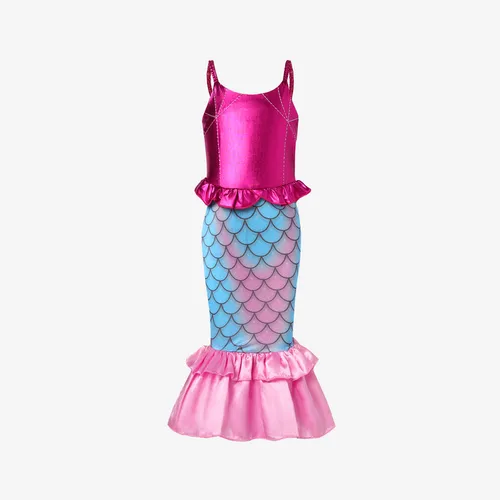 Girls' Metallic Pink Mermaid Costume