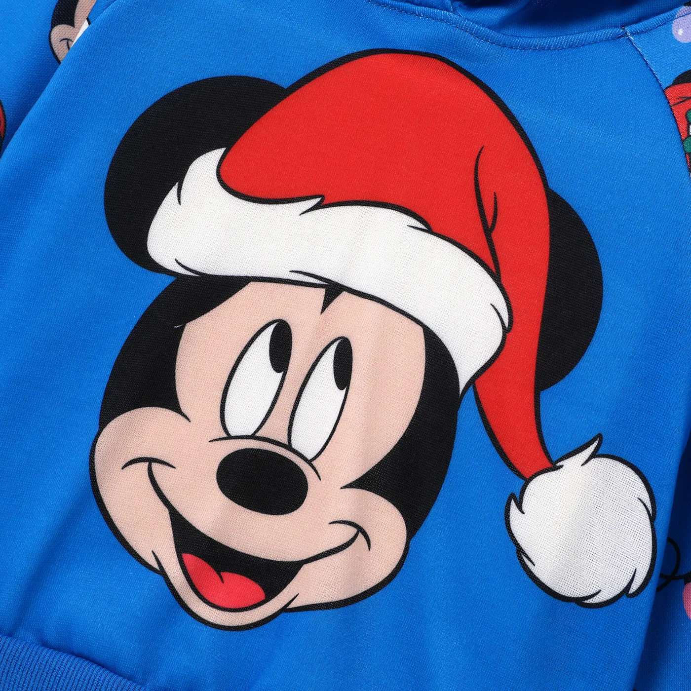 Disney Mickey and Friends Toddler Girl Christmas Character Print Hoodie and Allover Print Pants Set Blue image 3