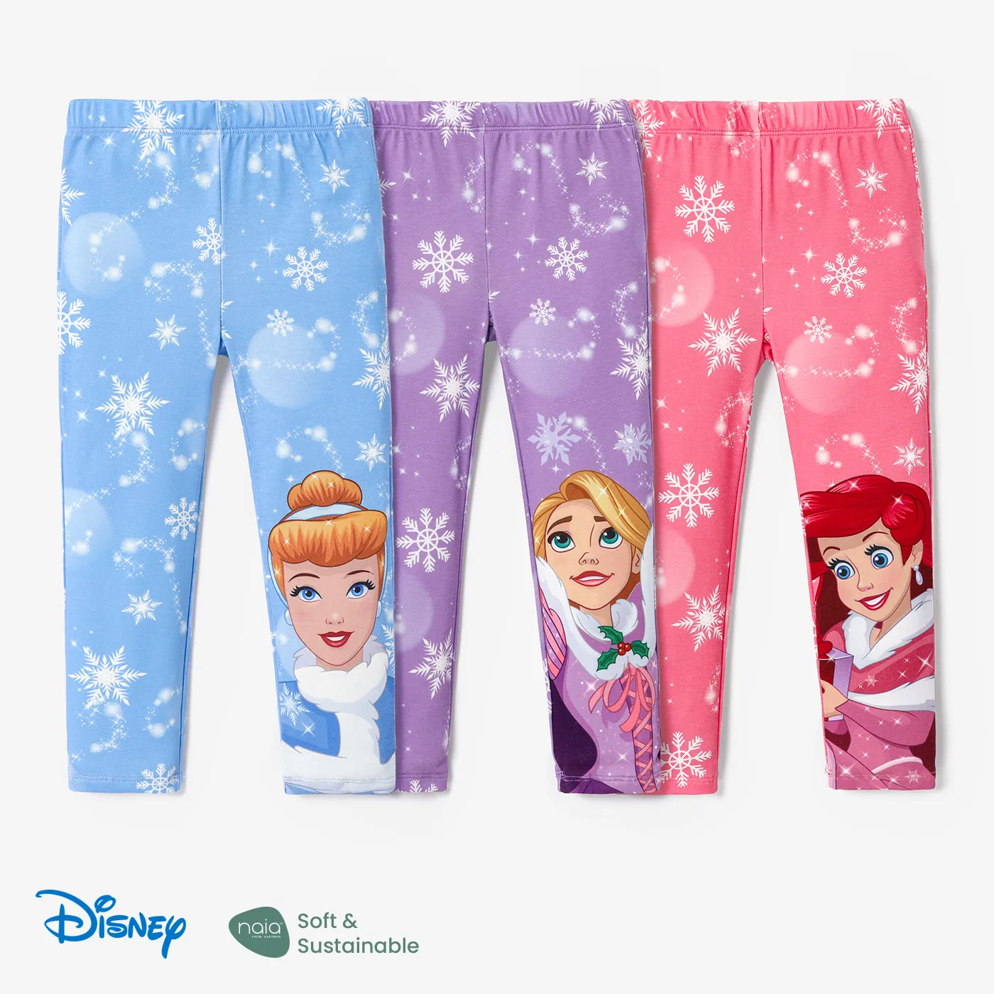 Disney Princess Toddler Girl Naia™ Character & Snowflake Print Leggings Red image 6