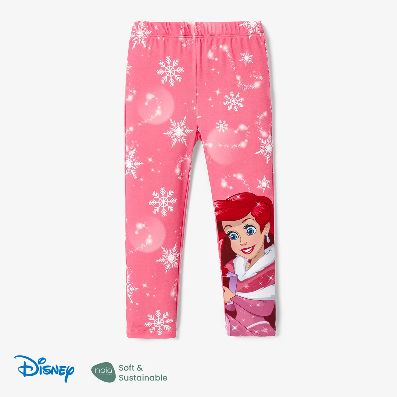 Disney Princess Toddler Girl Naia™ Character & Snowflake Print Leggings Red big image 1