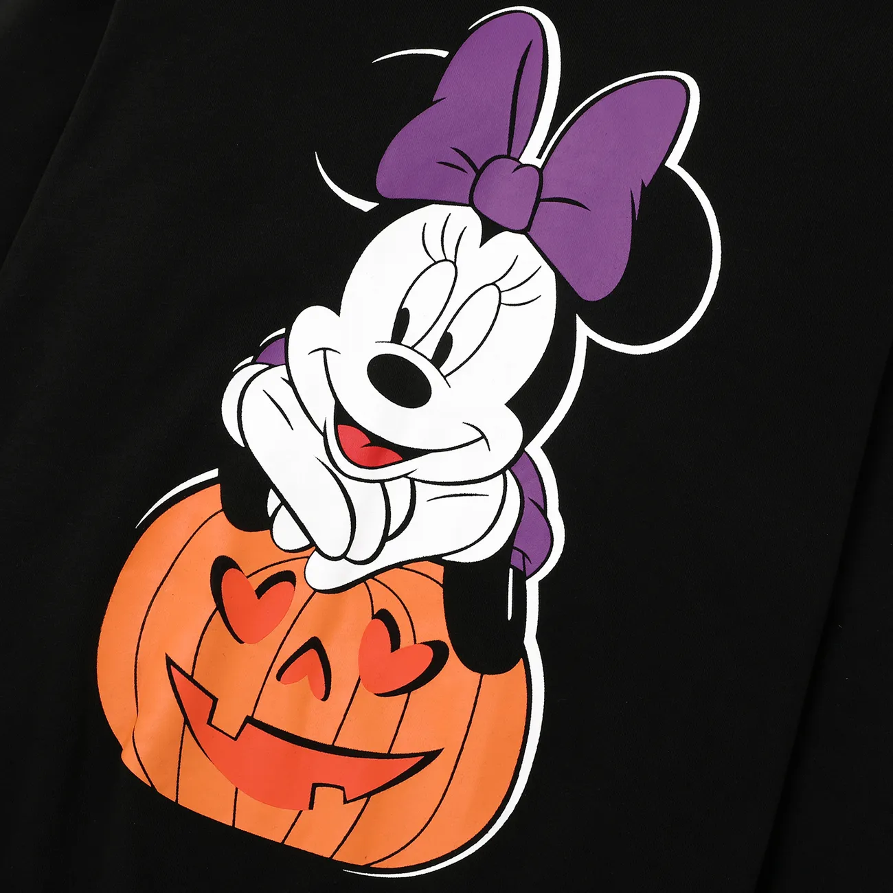 Disney Mickey and Friends Look Familial Halloween Manches longues Tenues de famille assorties Hauts Noir big image 1