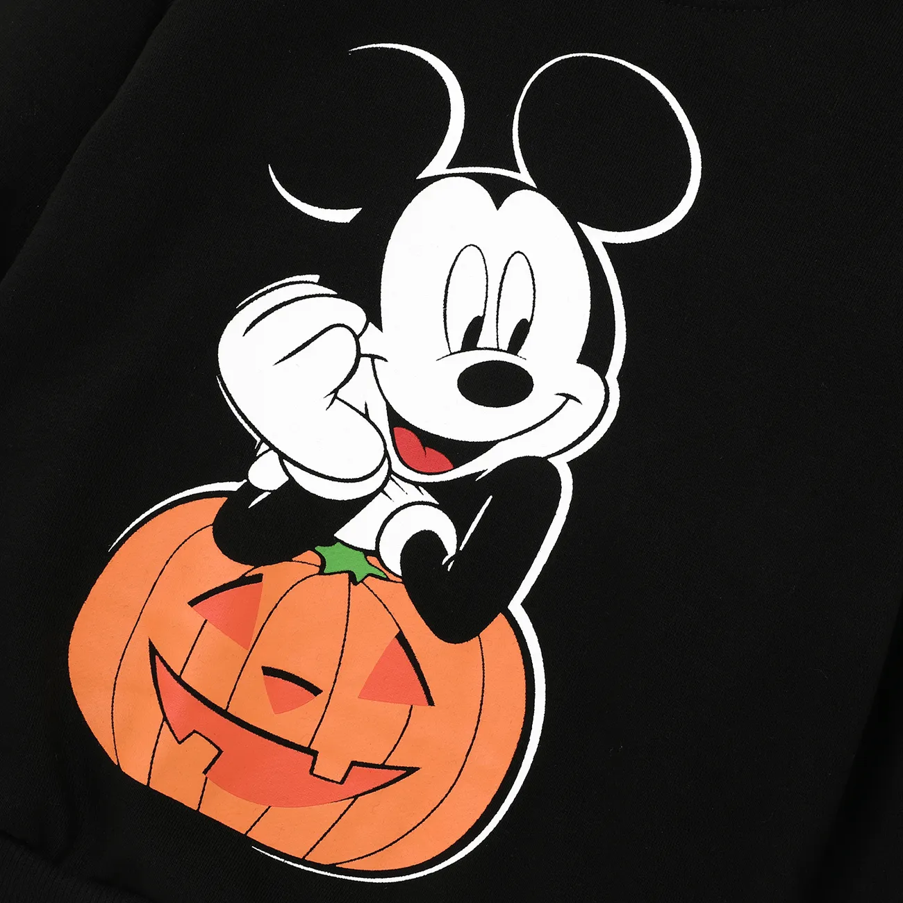 Disney Mickey and Friends Look de família Dia das Bruxas Manga comprida Conjuntos de roupa para a família Tops Preto big image 1