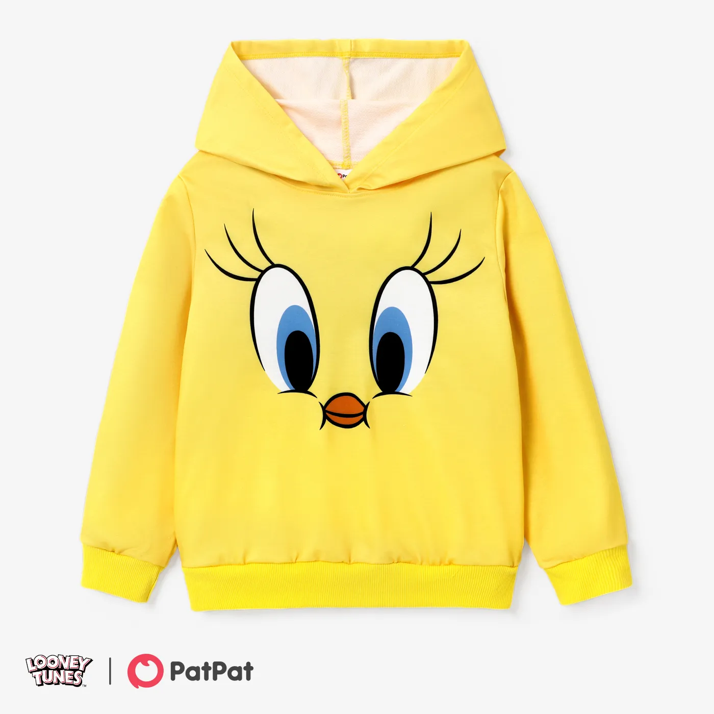 Looney Tunes Toddler/Kid Boys/Girls Character Print Long-sleeve Hooded Sweatshirt  Yellow
