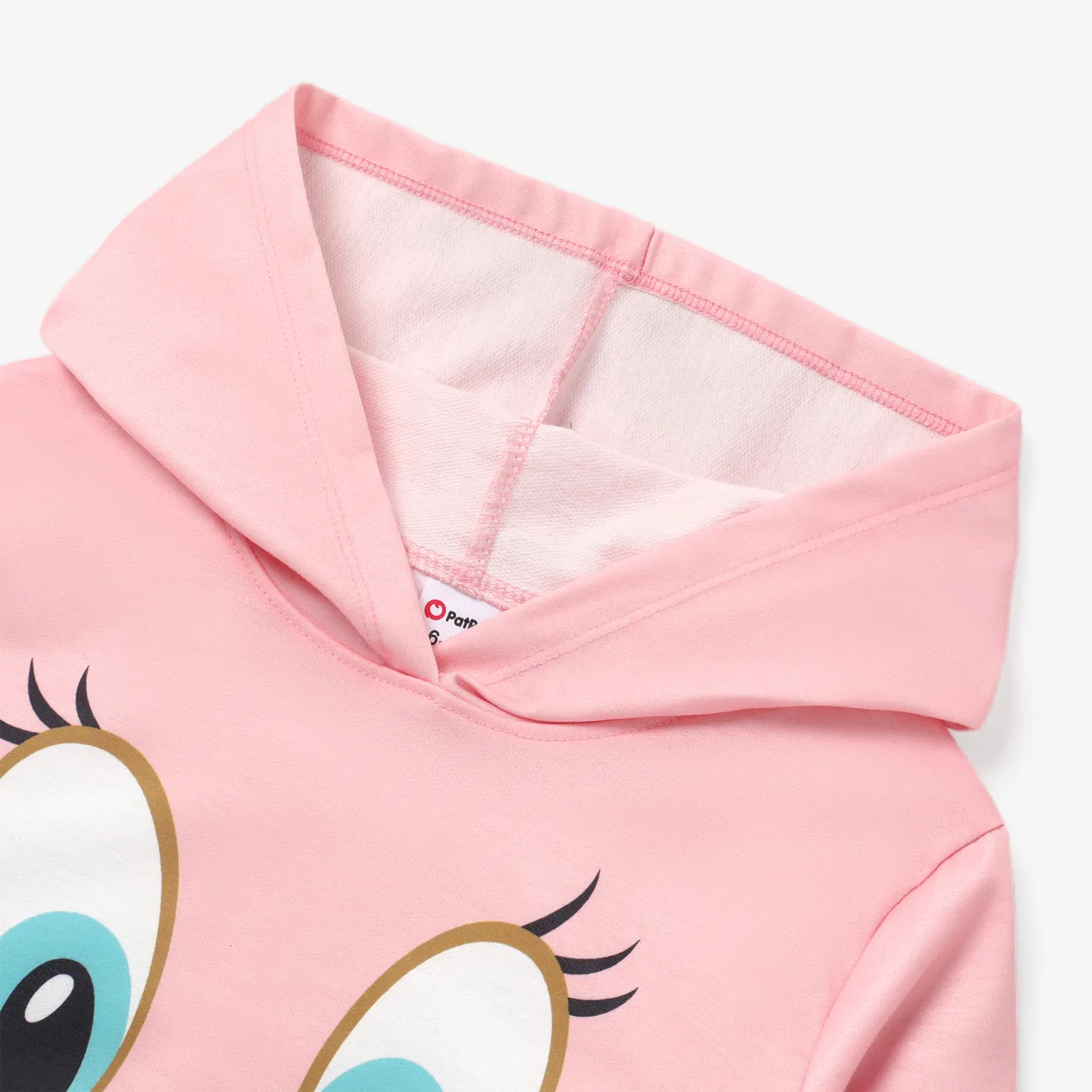 Looney Tunes Toddler/Kid Boys/Girls Character Print Long-sleeve Hooded Sweatshirt  Pink big image 1