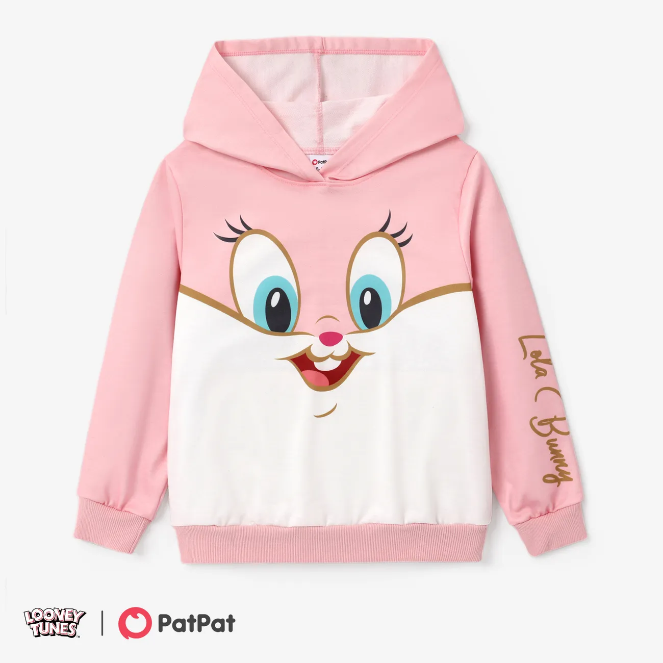 Looney Tunes Toddler/Kid Boys/Girls Character Print Long-sleeve Hooded Sweatshirt Pink big image 1