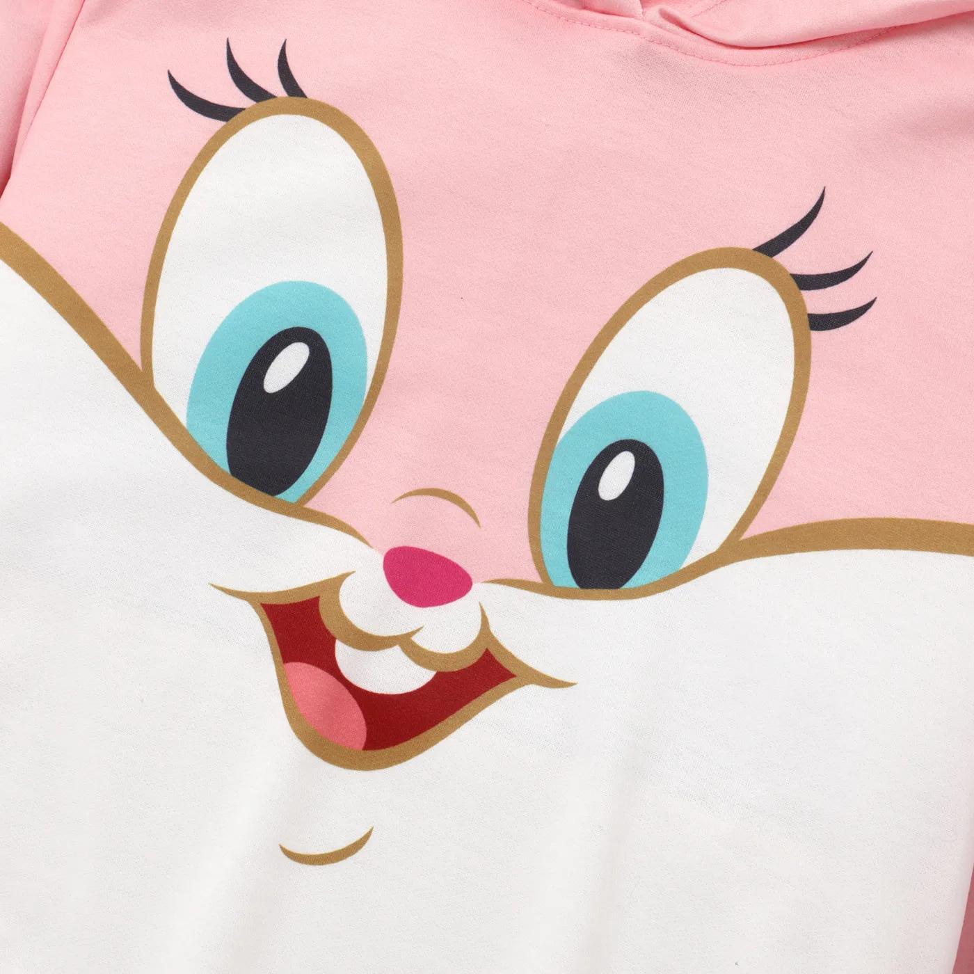 Looney Tunes Toddler/Kid Boys/Girls Character Print Long-sleeve Hooded Sweatshirt  Pink image 2