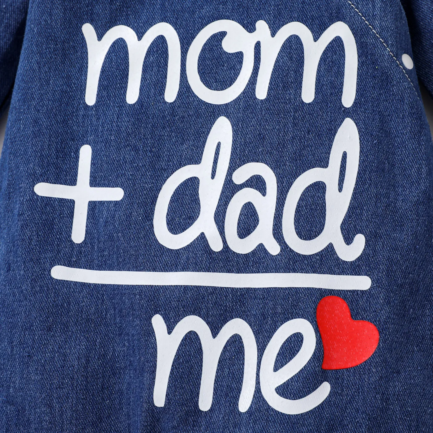 Baby Boy/Girl Childlike Letter Lapel Denim Jumpsuit 
  image 3