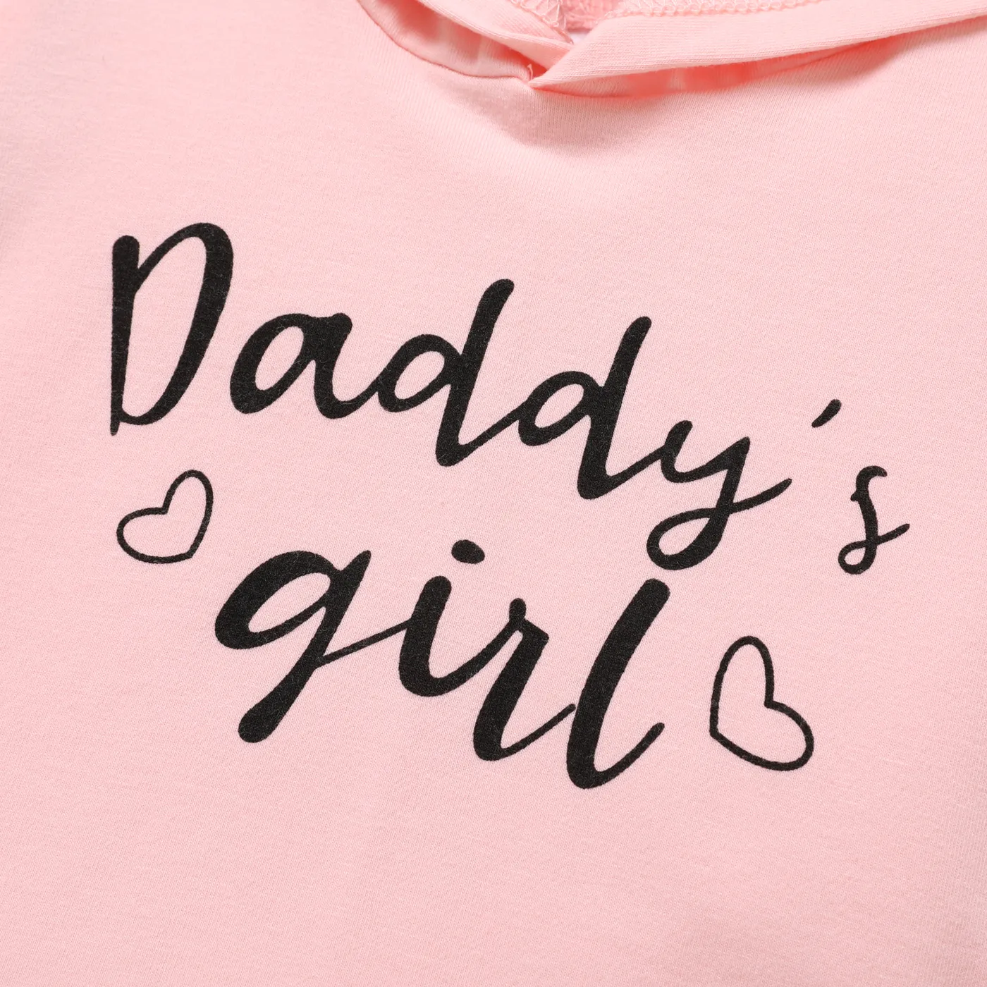 2pcs Baby Boy/Girl Letter Print Hooded Short-sleeve Top & Shorts Set Pink image 4