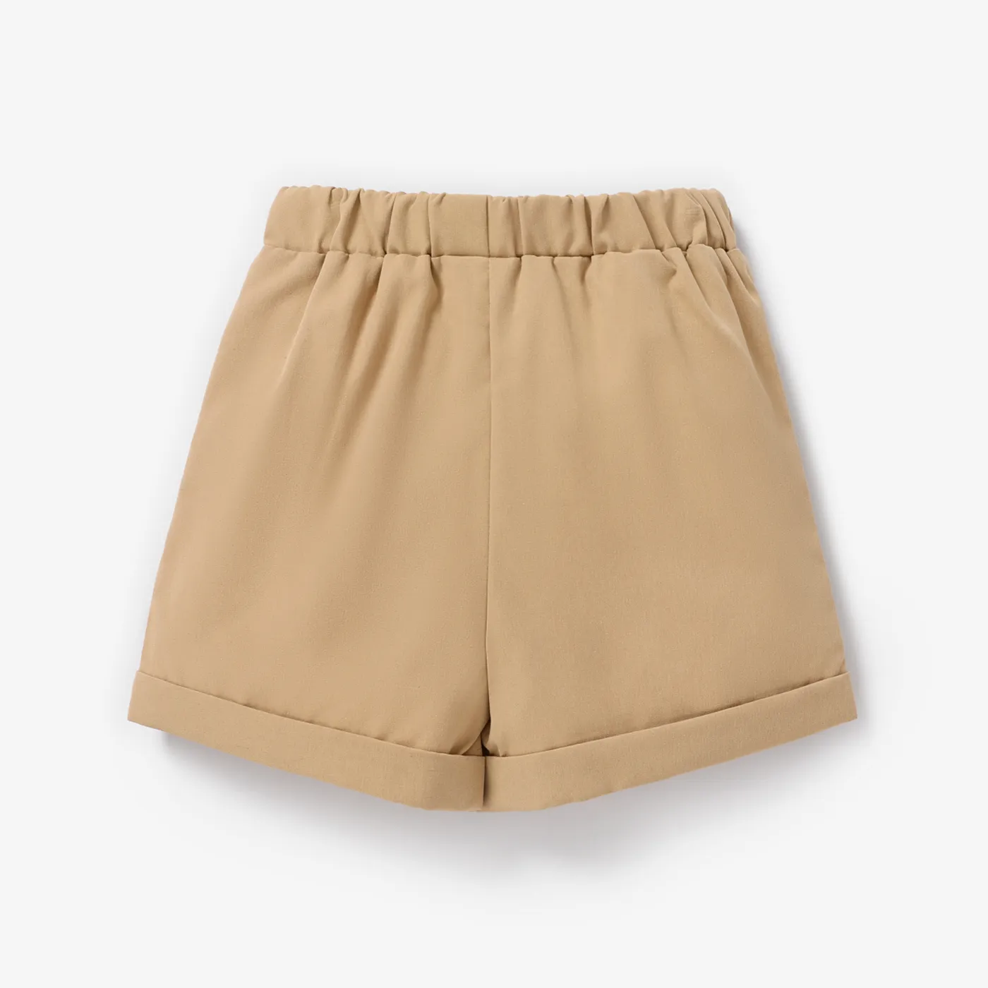 Baby Boy Solid Elasticized Waist Shorts Khaki image 5