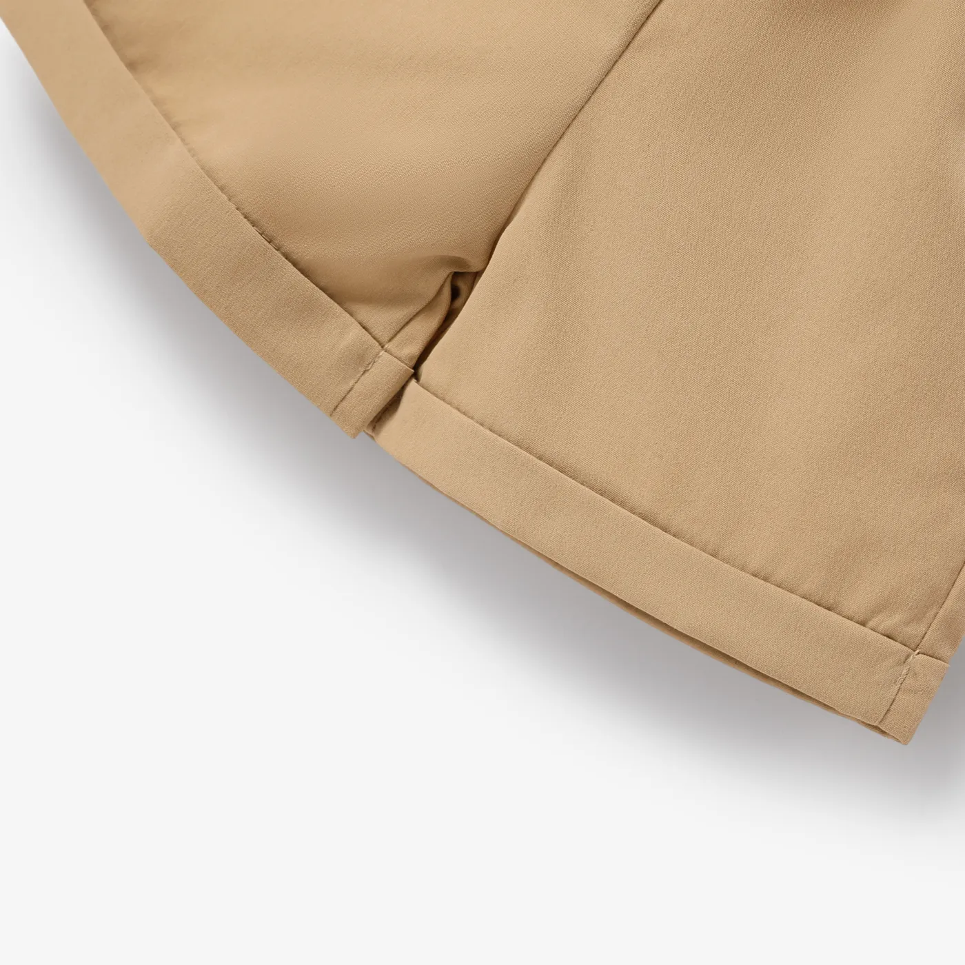 Baby Boy Solid Elasticized Waist Shorts Khaki image 4
