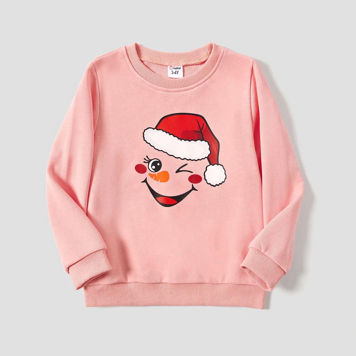 Christmas Family Matching Snowman Print Cotton Long-sleeve Tops