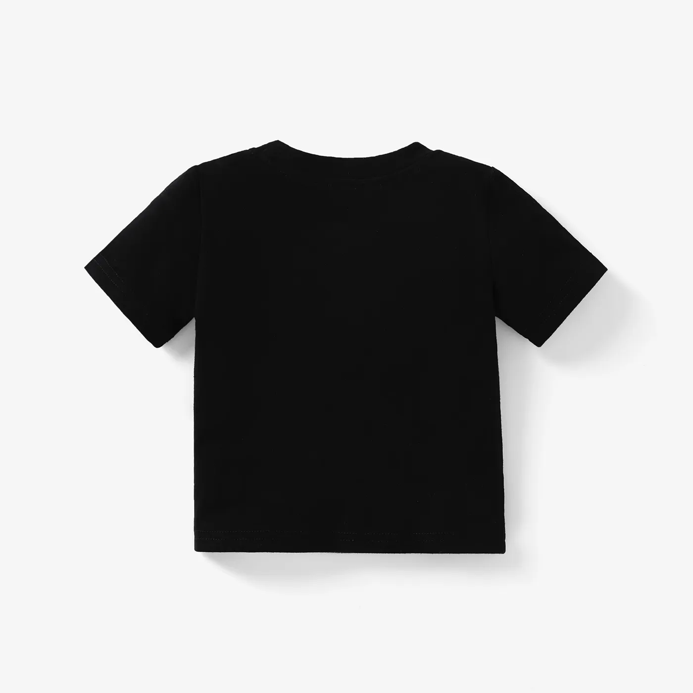 Bebé Unissexo Casual Manga curta T-shirts Preto image 2