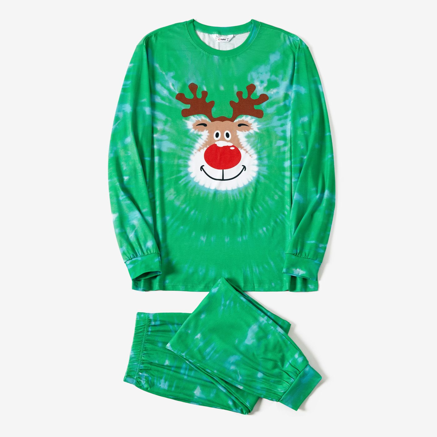

Christmas Family Matching Reindeer Print Long-sleeve Pajamas Sets(Flame resistant)