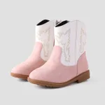 Toddler & Kids Pretty Embroidered Cowgirl Boots Pink