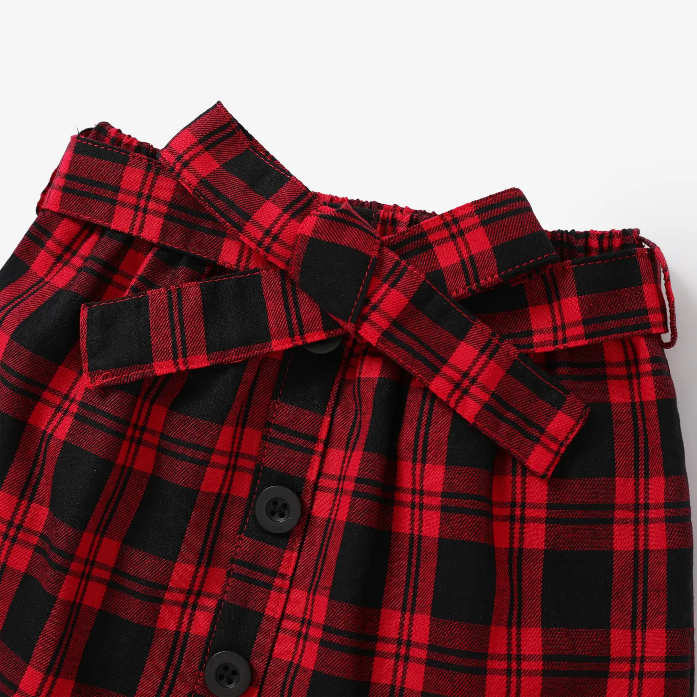 2PCS Toddler Girl Christmas Hyper-Tactile Grid Top/Dress Set  image 5