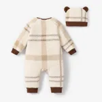  2pcs Baby Girl/Boy Grid Casual Style Long Sleeve Jumpsuit  image 3