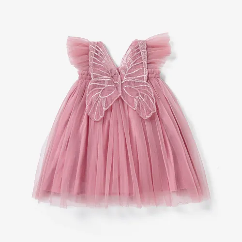 Baby / Kid Mädchen Süßes hyper-taktiles 3D-Schleifendruck-Kleid