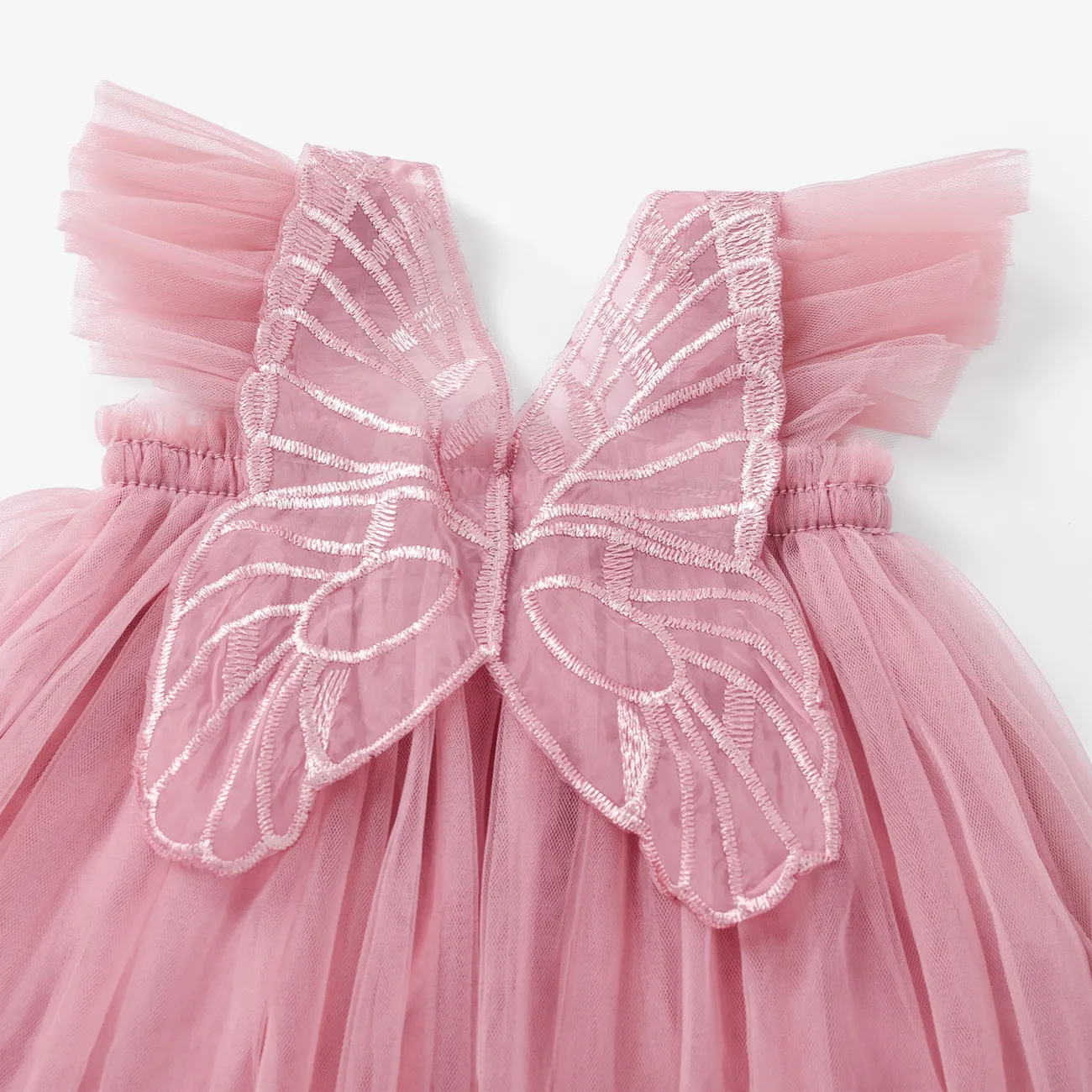 Bebê / Kid Girl Sweet Hyper-Tactile 3D Bow Print Dress Rosa big image 1