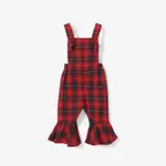 Baby Girl Christmas Camisole Overalls 
 Red