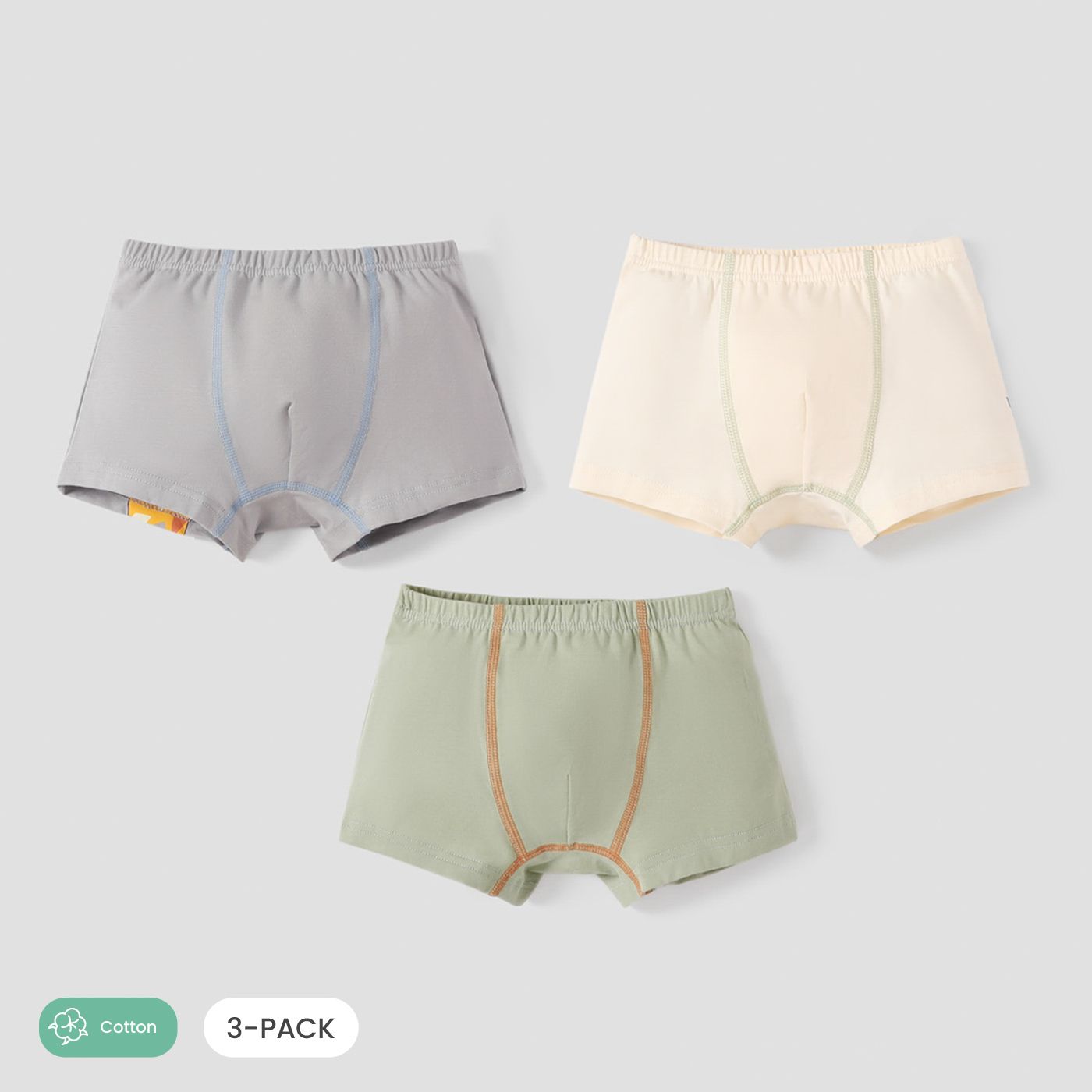 3PCS Boys' Animal Pattern Casual Underwear Set