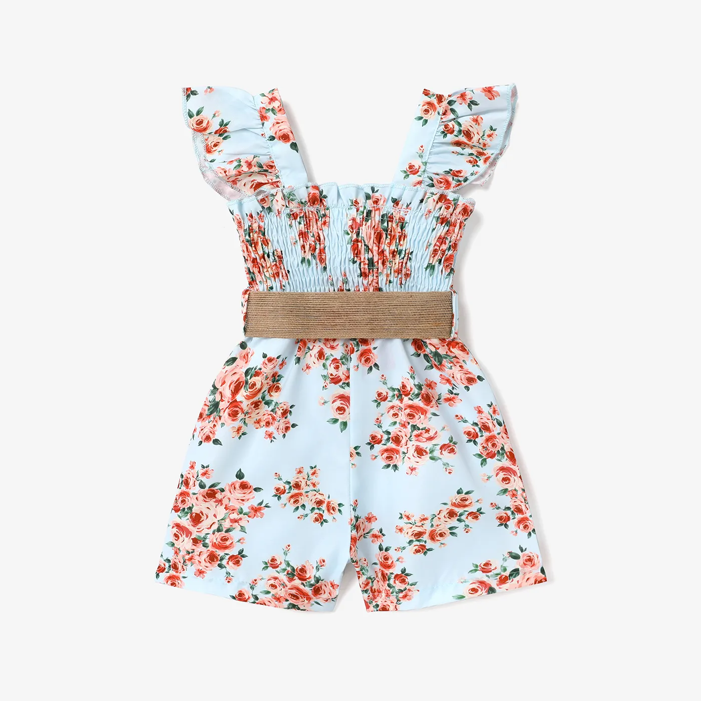 2 unidades Bebé Menina Ponto smock Flores isoladas Bonito Macacão  image 2