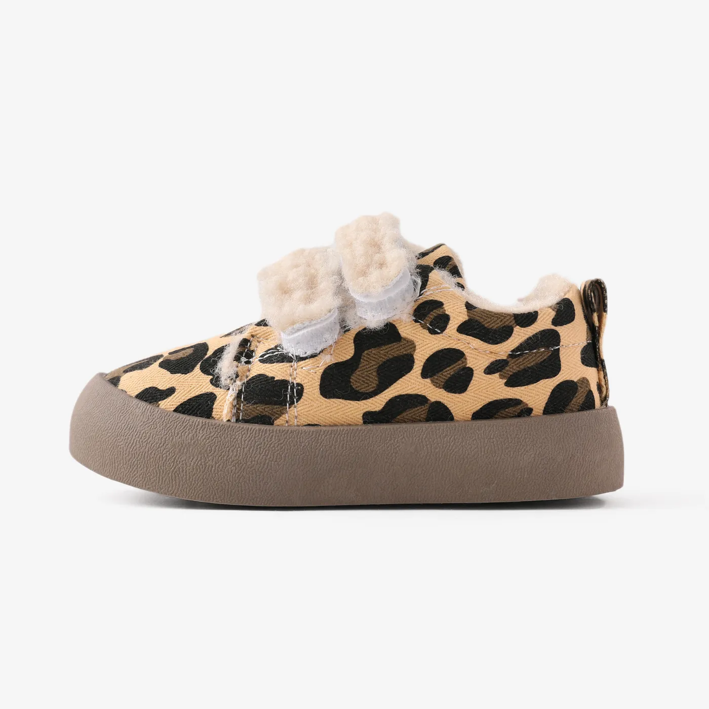 Toddler & Kids Leopard Print Velcro Fleece Casual Shoes Ginger image 2