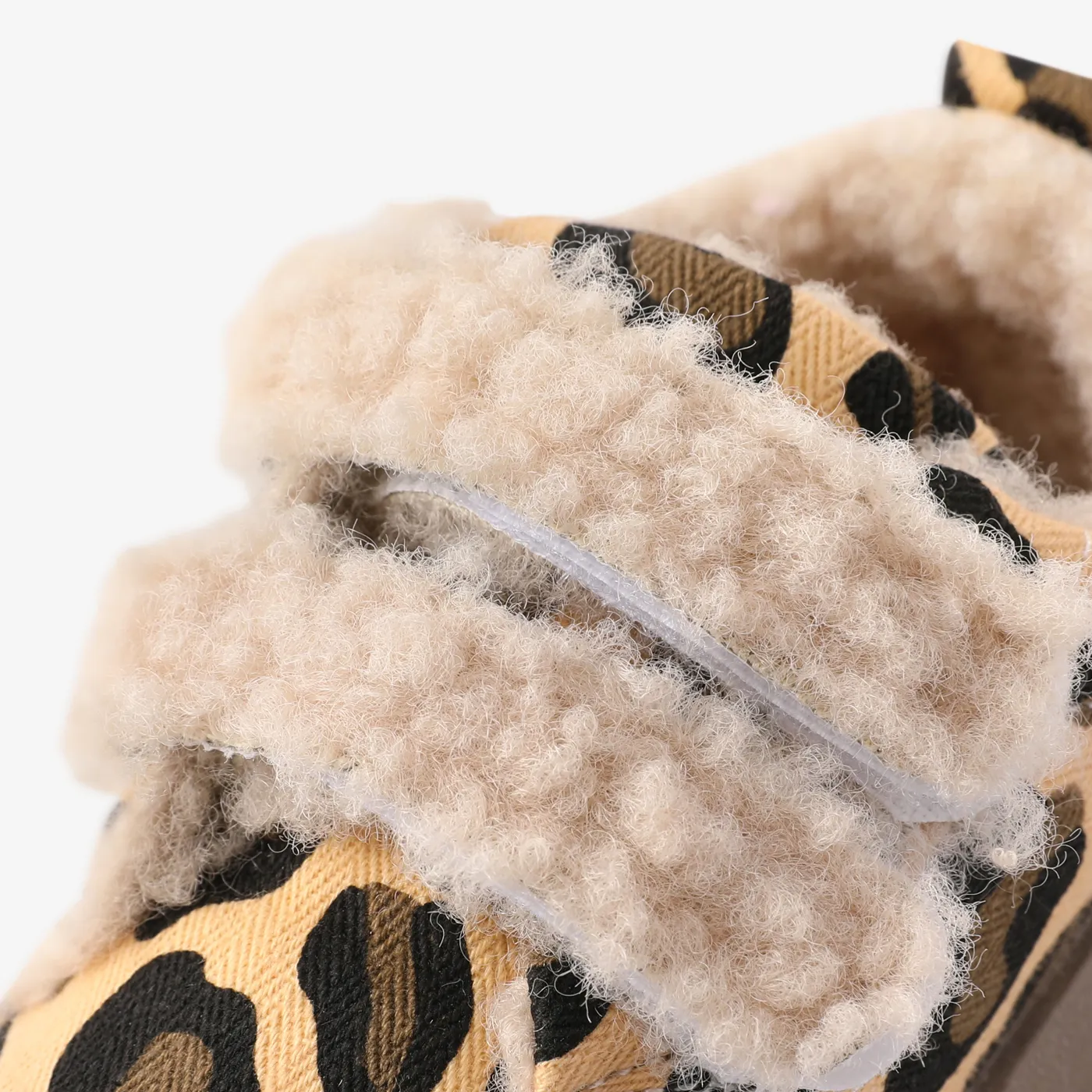 Toddler & Kids Leopard Print Velcro Fleece Casual Shoes Ginger image 4