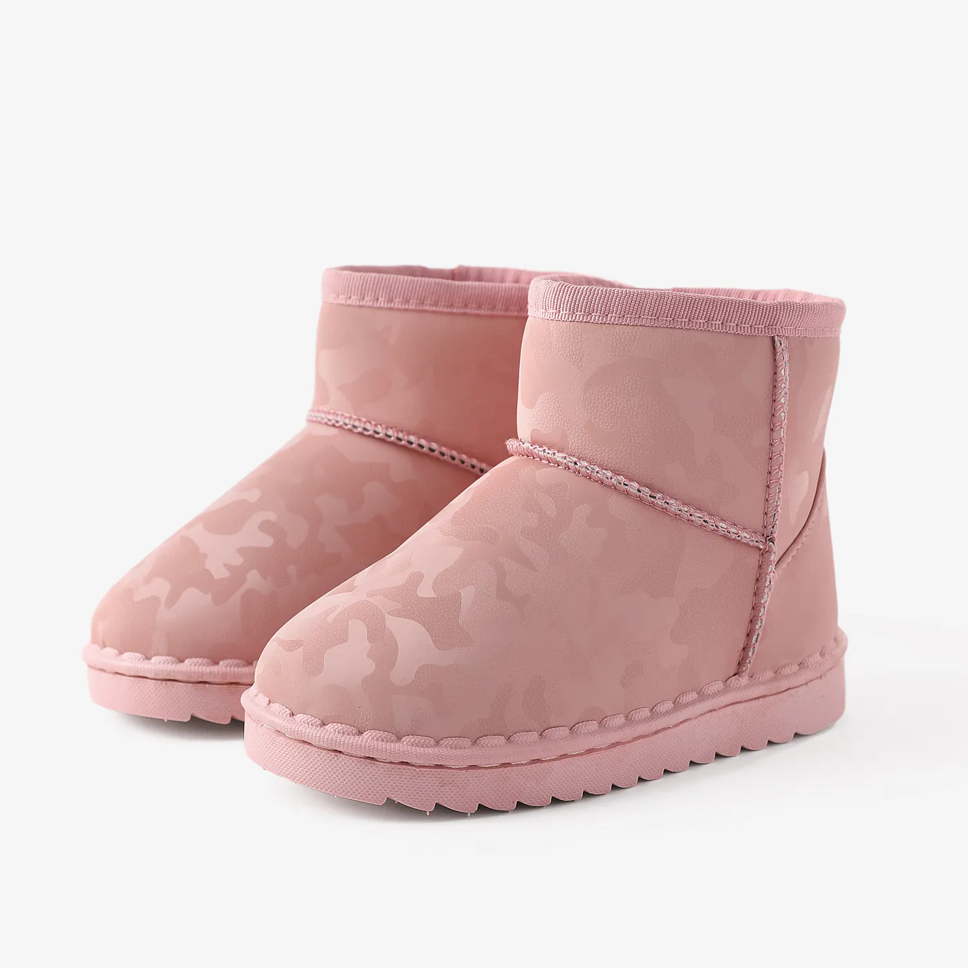 Toddler and Kids Casual Camouflage Print Fleece Snow Boots