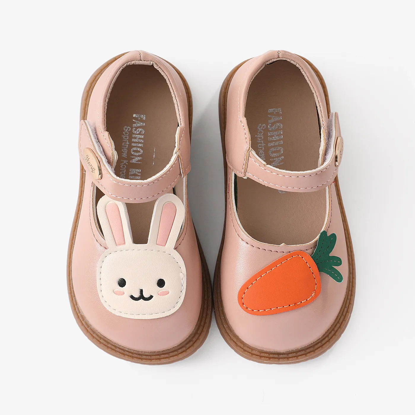 Toddler & Kid Girls Cute Cartoon Pattern Velcro Leather Shoes