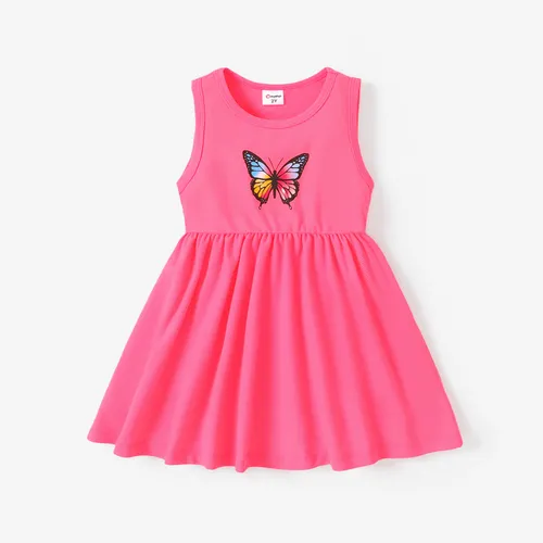 Toddler Girl Butterfly Print Tank Dress
