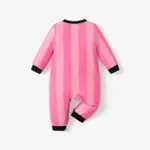 Baby Girl/Boy Pink Striped Sporty Jumpsuit  image 2