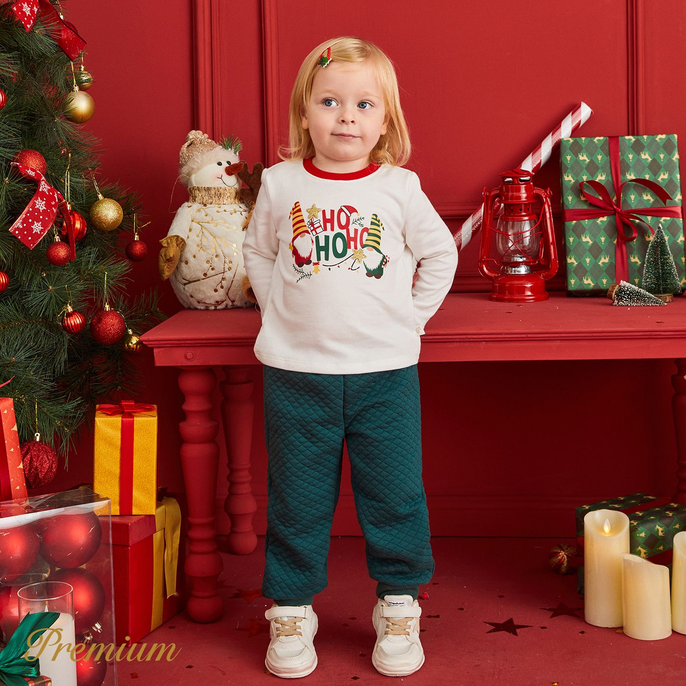 2pcs Baby Girl/Boy Christmas Childlike Style Set