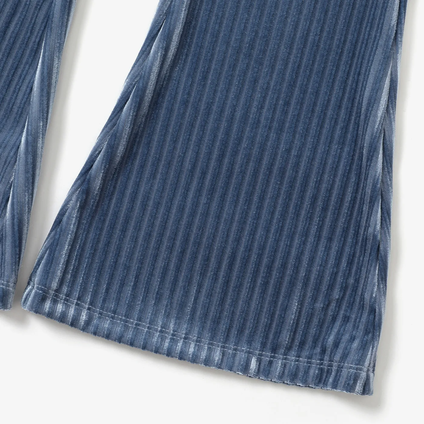 Kid Girl Casual Flared Leggings Blue grey image 4
