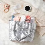 Simple and Stylish Fall/Winter Baby Bag with Contrasting Colors Silver