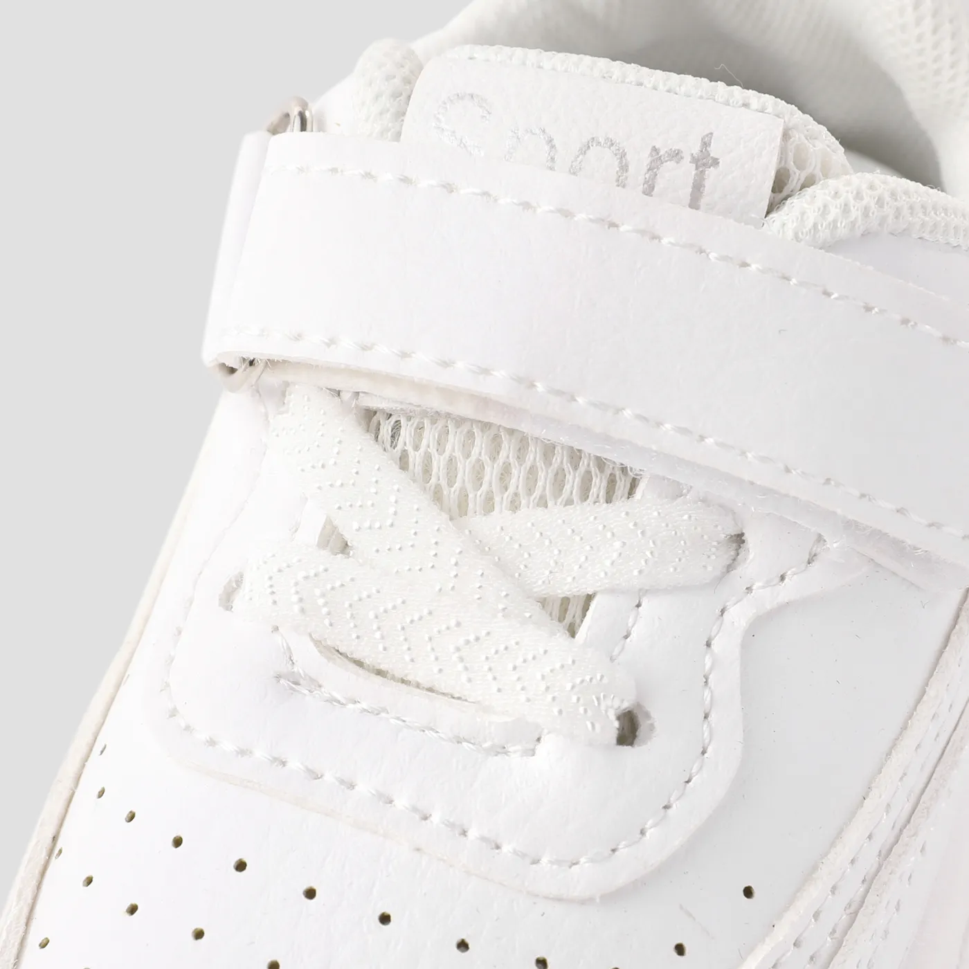Kids Basic Solid Color Velcro Casual Shoes White image 4