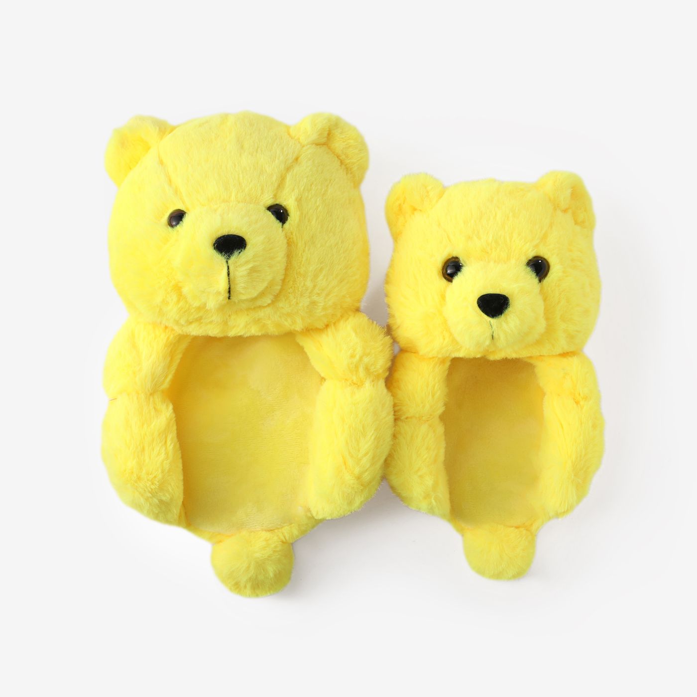 Pantoufles à Fourrure En Forme D’ours 3D Assorties à La Famille