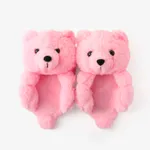 Family Matching Plush Teddy Bear Slippers Pink image 2