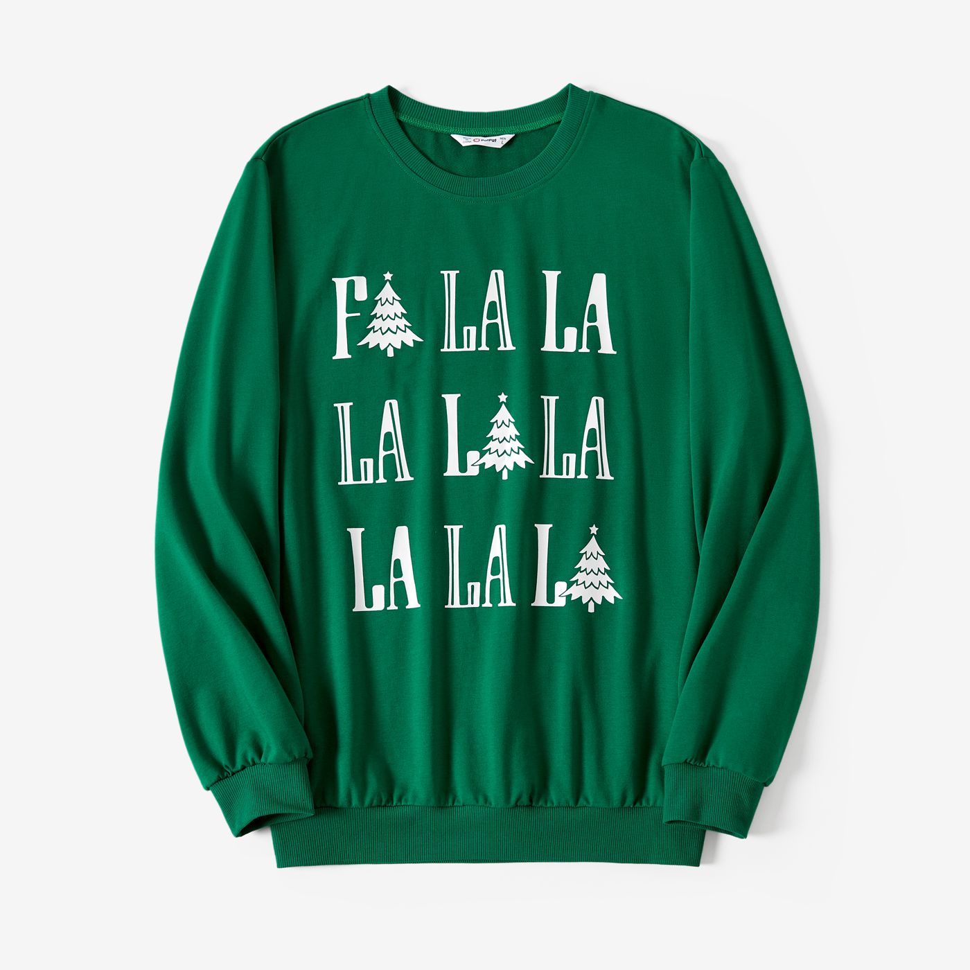 

Christmas Family Matching Green/Red Letters Print Long Sleeves Tops