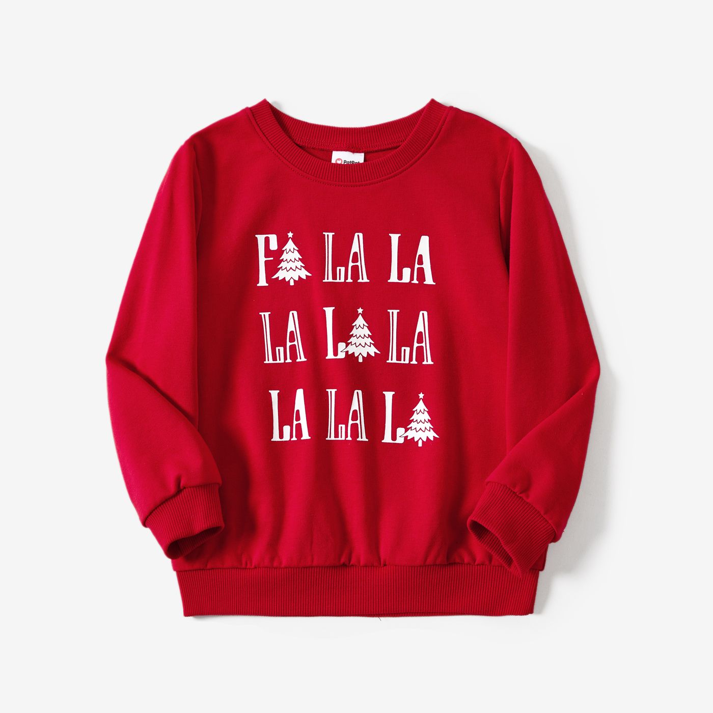 

Christmas Family Matching Green/Red Letters Print Long Sleeves Tops