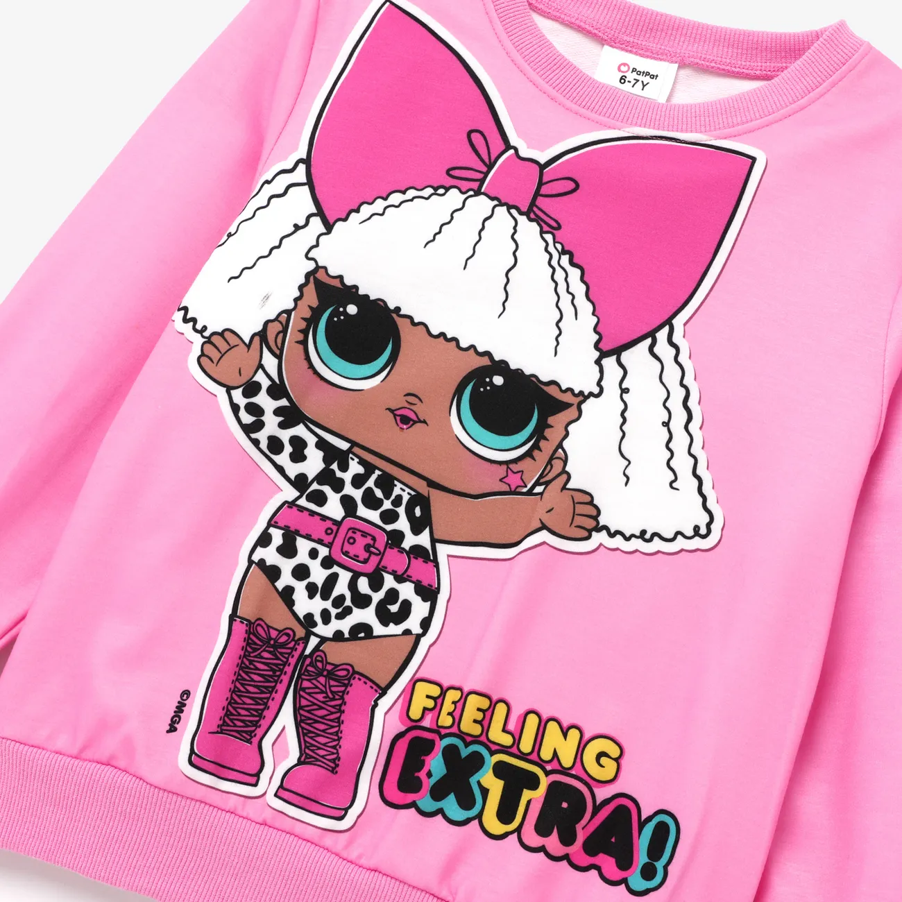 LOL Surprise Criança Menina Personagens Pullover Sweatshirt cor de rosa big image 1