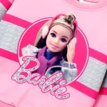 Barbie Positioning Pattern Print Long-sleeve Sweatshirt Pink image 3