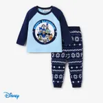 Disney Mickey and Friends Christmas Toddler Boy Character Print Naia™ Long-sleeve Sweatshirt and Polarfleece Pants Sets Deep Blue