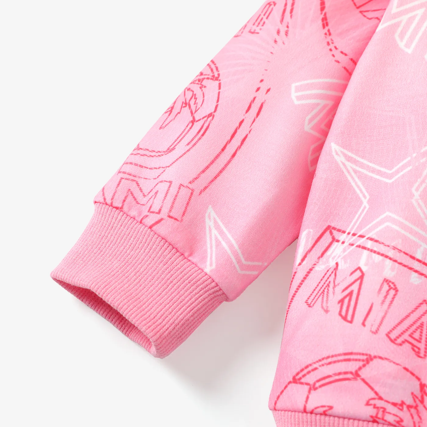 2pcs Toddler Baby Girl/Boy Sporty Sweatshirt Set Pink image 5