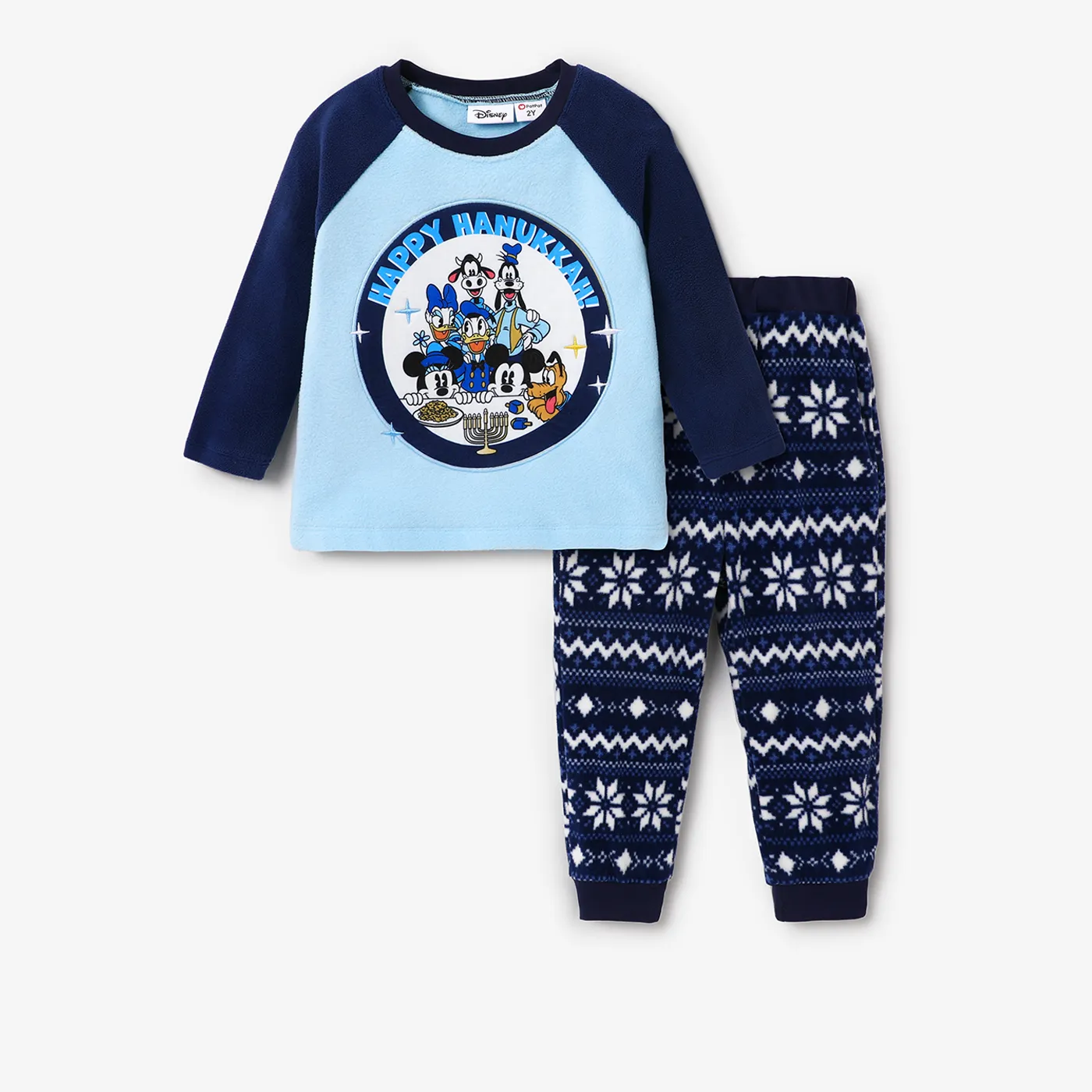 Disney Mickey and Friends Christmas Toddler Boy Character Print Naia™ Long-sleeve Sweatshirt and Polarfleece Pants Sets  image 2